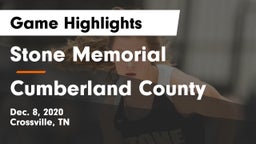 Stone Memorial  vs Cumberland County  Game Highlights - Dec. 8, 2020