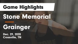 Stone Memorial  vs Grainger  Game Highlights - Dec. 29, 2020