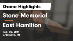 Stone Memorial  vs East Hamilton  Game Highlights - Feb. 26, 2021