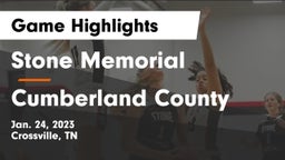 Stone Memorial  vs Cumberland County  Game Highlights - Jan. 24, 2023