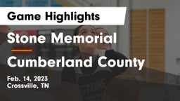 Stone Memorial  vs Cumberland County  Game Highlights - Feb. 14, 2023