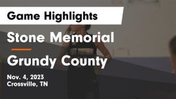 Stone Memorial  vs Grundy County  Game Highlights - Nov. 4, 2023