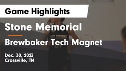 Stone Memorial  vs Brewbaker Tech Magnet Game Highlights - Dec. 30, 2023