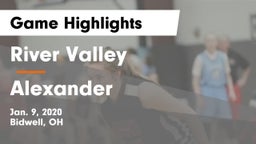 River Valley  vs Alexander  Game Highlights - Jan. 9, 2020
