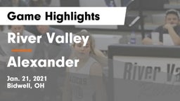 River Valley  vs Alexander  Game Highlights - Jan. 21, 2021