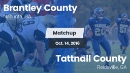 Matchup: Brantley County vs. Tattnall County  2016
