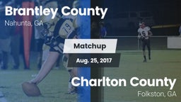 Matchup: Brantley County vs. Charlton County  2017