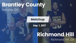 Matchup: Brantley County vs. Richmond Hill  2017