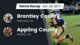 Recap: Brantley County  vs. Appling County  2017
