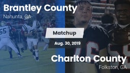 Matchup: Brantley County vs. Charlton County  2019