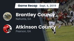 Recap: Brantley County  vs. Atkinson County  2019