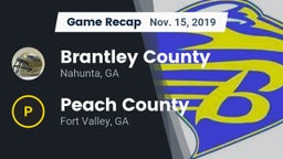 Recap: Brantley County  vs. Peach County  2019