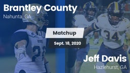 Matchup: Brantley County vs. Jeff Davis  2020