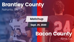 Matchup: Brantley County vs. Bacon County  2020