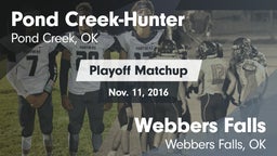 Matchup: Pond Creek-Hunter vs. Webbers Falls  2016