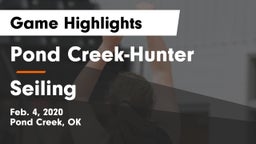Pond Creek-Hunter  vs Seiling  Game Highlights - Feb. 4, 2020