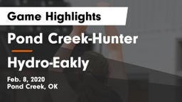 Pond Creek-Hunter  vs Hydro-Eakly  Game Highlights - Feb. 8, 2020