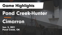 Pond Creek-Hunter  vs Cimarron  Game Highlights - Jan. 5, 2021