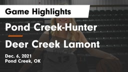 Pond Creek-Hunter  vs Deer Creek Lamont  Game Highlights - Dec. 6, 2021