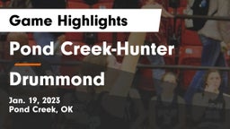 Pond Creek-Hunter  vs Drummond   Game Highlights - Jan. 19, 2023