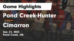 Pond Creek-Hunter  vs Cimarron  Game Highlights - Jan. 21, 2023