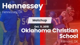 Matchup: Hennessey High vs. Oklahoma Christian School 2018