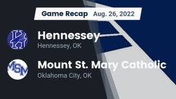 Recap: Hennessey  vs. Mount St. Mary Catholic  2022