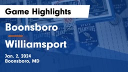 Boonsboro  vs Williamsport  Game Highlights - Jan. 2, 2024