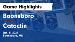 Boonsboro  vs Catoctin  Game Highlights - Jan. 5, 2024