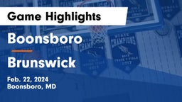Boonsboro  vs Brunswick  Game Highlights - Feb. 22, 2024
