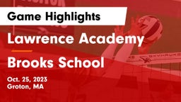Lawrence Academy vs Brooks School Game Highlights - Oct. 25, 2023