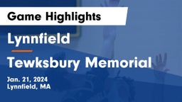 Lynnfield  vs Tewksbury Memorial Game Highlights - Jan. 21, 2024