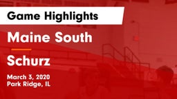 Maine South  vs Schurz  Game Highlights - March 3, 2020