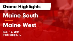 Maine South  vs Maine West  Game Highlights - Feb. 16, 2021