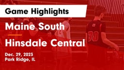 Maine South  vs Hinsdale Central  Game Highlights - Dec. 29, 2023