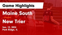 Maine South  vs New Trier  Game Highlights - Jan. 12, 2024