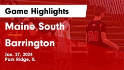 Maine South  vs Barrington  Game Highlights - Jan. 27, 2024