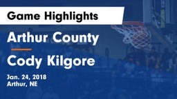 Arthur County  vs Cody Kilgore Game Highlights - Jan. 24, 2018