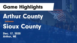 Arthur County  vs Sioux County Game Highlights - Dec. 17, 2020