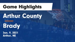 Arthur County  vs Brady  Game Highlights - Jan. 9, 2021