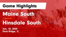 Maine South  vs Hinsdale South  Game Highlights - Jan. 18, 2020