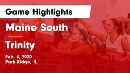 Maine South  vs Trinity  Game Highlights - Feb. 4, 2020