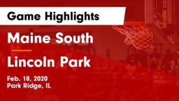 Maine South  vs Lincoln Park  Game Highlights - Feb. 18, 2020