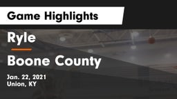 Ryle  vs Boone County  Game Highlights - Jan. 22, 2021