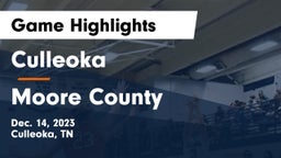 Culleoka  vs Moore County  Game Highlights - Dec. 14, 2023