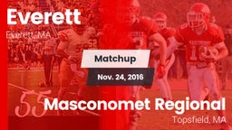 Matchup: Everett  vs. Masconomet Regional  2016