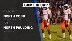 Recap: North Cobb  vs. North Paulding  2016