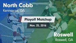 Matchup: North Cobb High vs. Roswell  2016