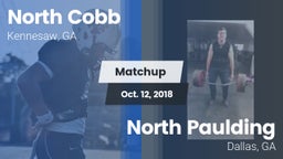 Matchup: North Cobb High vs. North Paulding  2018