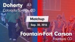 Matchup: Doherty  vs. Fountain-Fort Carson  2016